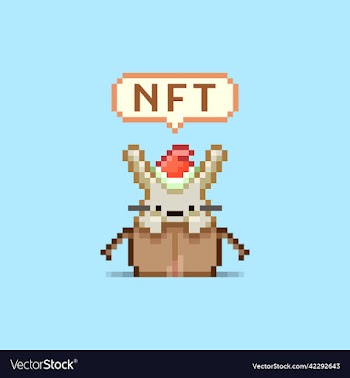 rabbit in red santa hat with text nft