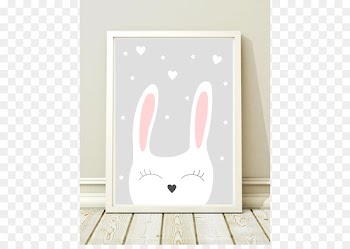 Rabbit Leporids Nursery Child Room - A3 Poster 