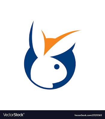 Rabbit logo concept cute rabbit rabbit logo vector image