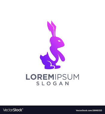 Rabbit logo inspiration vector image