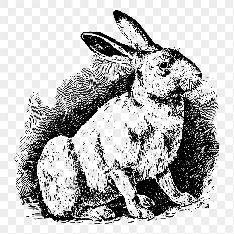 Rabbit png sticker, vintage illustration, | Free PNG - rawpixel