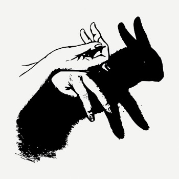 Rabbit shadow puppet clip art | Free PSD - rawpixel
