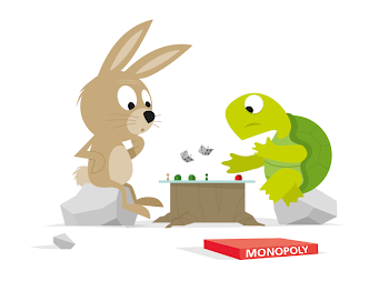 Rabbit & Turtle playing Monopoly by André Snoei | Dribbble | Dribbble