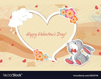 Rabbit with frame vector image