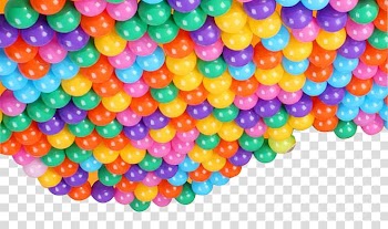 Rabbits and games for kids Sea Ball, Colorful ocean ball transparent background PNG clipart