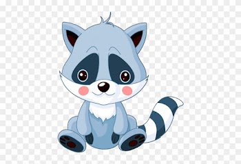 Raccoon Cartoon Animal Images - Cute Baby Raccoon Drawing
