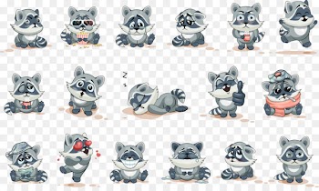 Raccoon Cartoon Drawing - Vector cartoon raccoon 