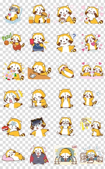 Raccoon ラスカル Sticker Anime Animation, raccoon transparent background PNG clipart