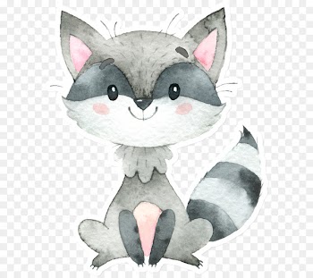 Raccoon Watercolor painting Art museum - raccoon 