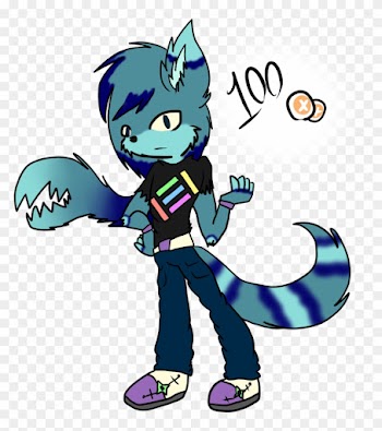 Raccoon/wolf Punk Mix By Sgk Adopts - Cartoon