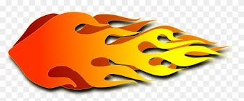 Race Car Clipart Flame - Rocket Flames Clipart
