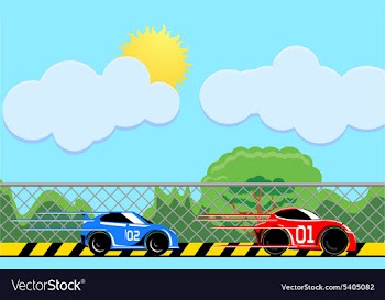 Race cars vector image