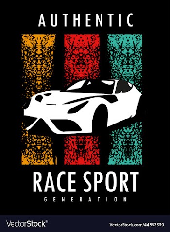 race sport typography for t shirt design premium