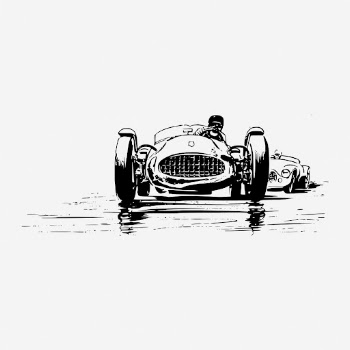 Racing car clipart, vehicle vintage | Free Vector - rawpixel