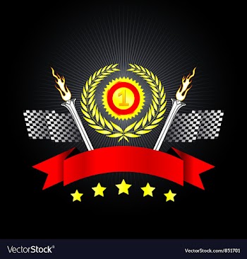 Racing emblem vector image