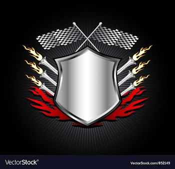 Racing emblem vector image