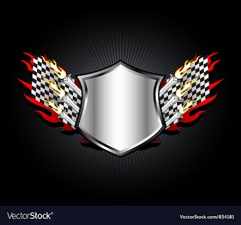 Racing emblem vector image
