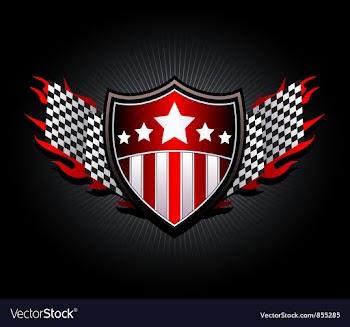 Racing emblem vector image