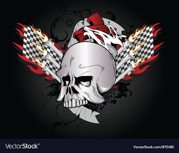 Racing emblem vector image
