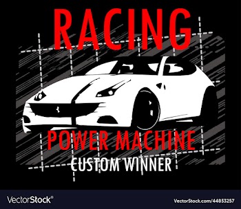 racing typography for t shirt design premium