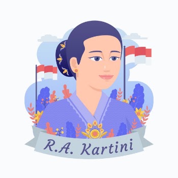 Raden ajeng kartini illustration Free Vector