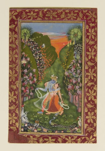 Radha and Krishna Walk in a Flowering | Free Photo - rawpixel