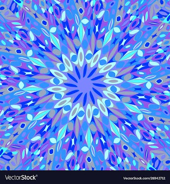 Radial pattern mosaic background - colorful vector image