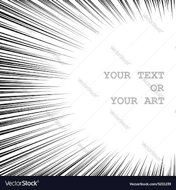 Radially speed lines bang vector image