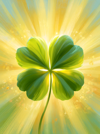 Radiant Four-Leaf Clover: A Symbol of Luck and Positivity