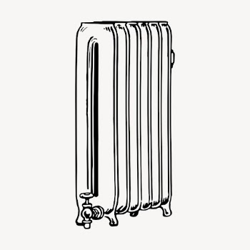 Radiator clipart, vintage heater illustration | Free Vector - rawpixel