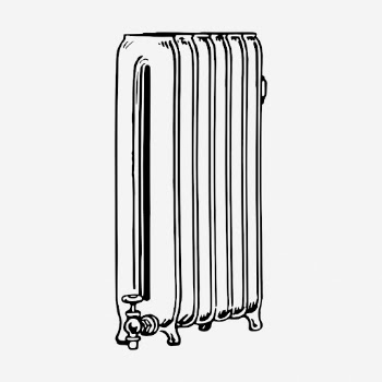 Radiator drawing, vintage heater illustration. | Free Photo - rawpixel