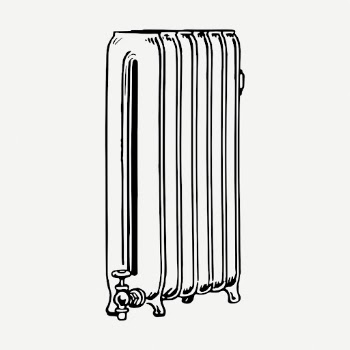Radiator drawing, vintage heater illustration | Free PSD - rawpixel