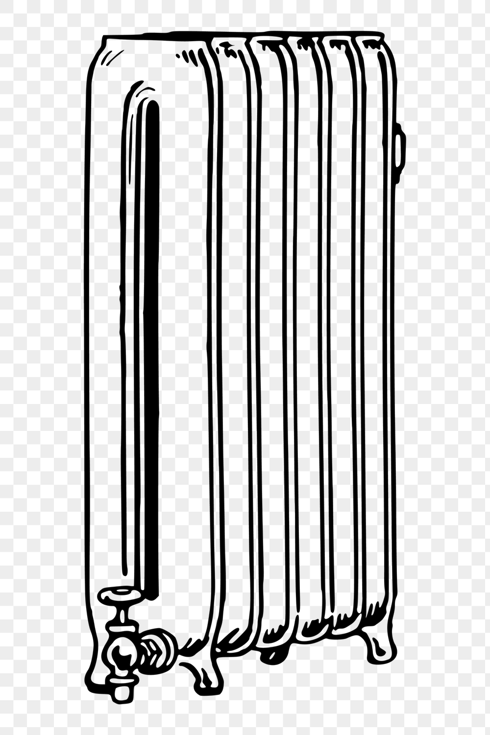 Radiator png sticker, vintage heater | Free PNG - rawpixel