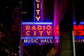 Radio City Music Hall street LED signage