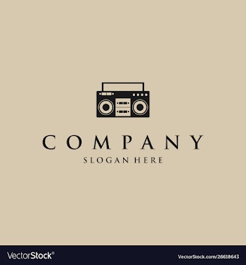 Radio classic logo design vector image