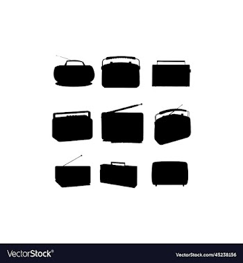 radio collection set icon creative design