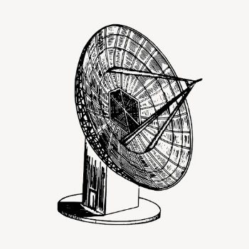Radio telescope drawing, vintage drawing | Free Vector - rawpixel