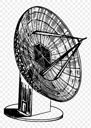 Radio telescope png sticker, vintage | Free PNG - rawpixel