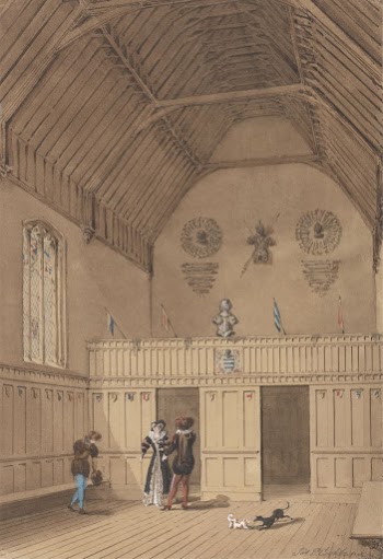 Raftered Hall with Figures in 16th | Free Photo - rawpixel