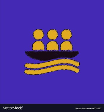 Rafting kayaking team design in hatching style vector image