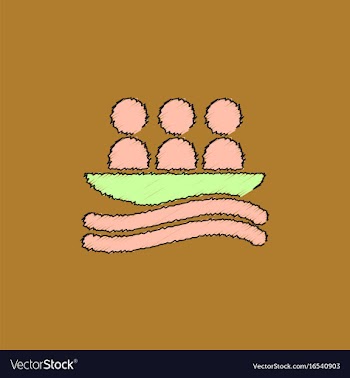 Rafting kayaking team design in hatching style vector image
