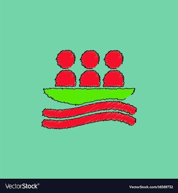 Rafting kayaking team design in hatching style vector image