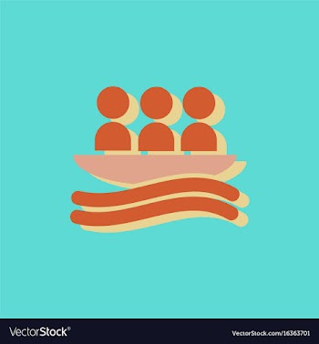 Rafting kayaking team design in sticker style vector image
