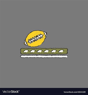 Ragby ball icon in hatching style vector image