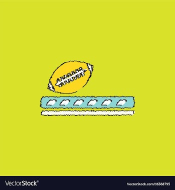 Ragby ball icon in hatching style vector image