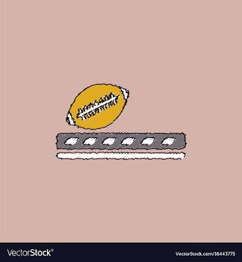 Ragby ball icon in hatching style vector image