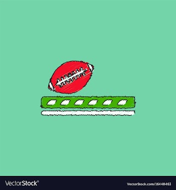 Ragby ball icon in hatching style vector image