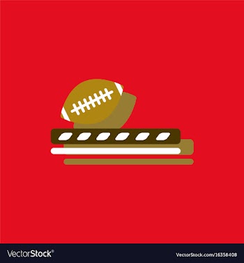 Ragby ball icon in sticker style vector image