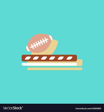 Ragby ball icon in sticker style vector image