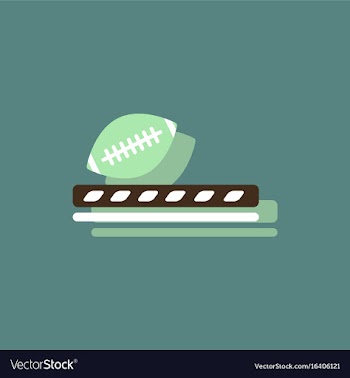 Ragby ball icon in sticker style vector image